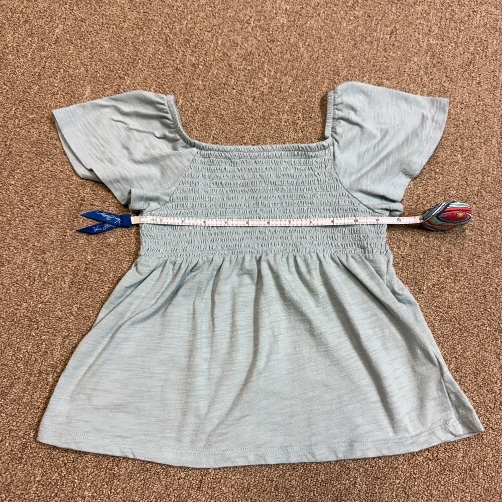 Old Navy: Girls Blue Smocked Flowy Top, Size L (10/12)